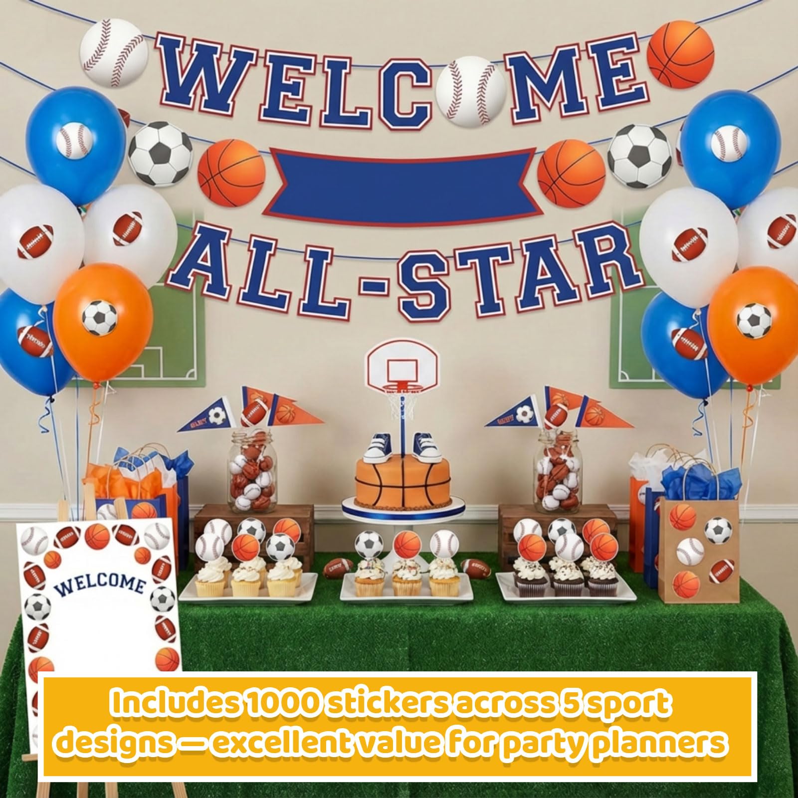 Gilprop foam football sticker for sports events, easy decoration on gifts.