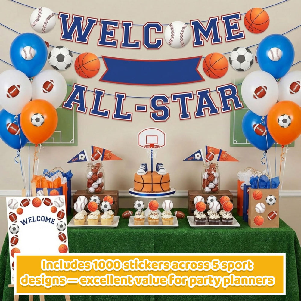 Gilprop foam football sticker for sports events, easy decoration on gifts.