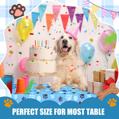Gilprop two-pack dog paw tablecloths; great value for multiple tables