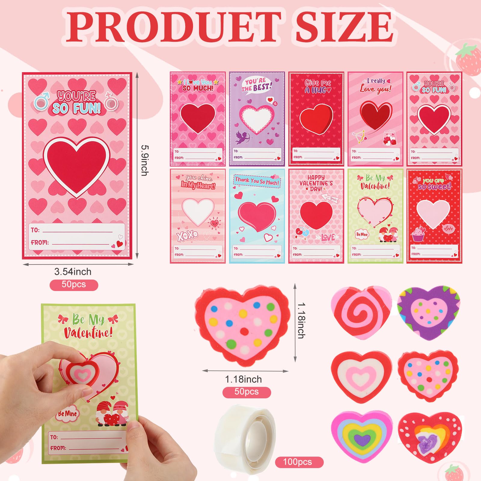 Gilprop valentines cards with designs in 10 variants.