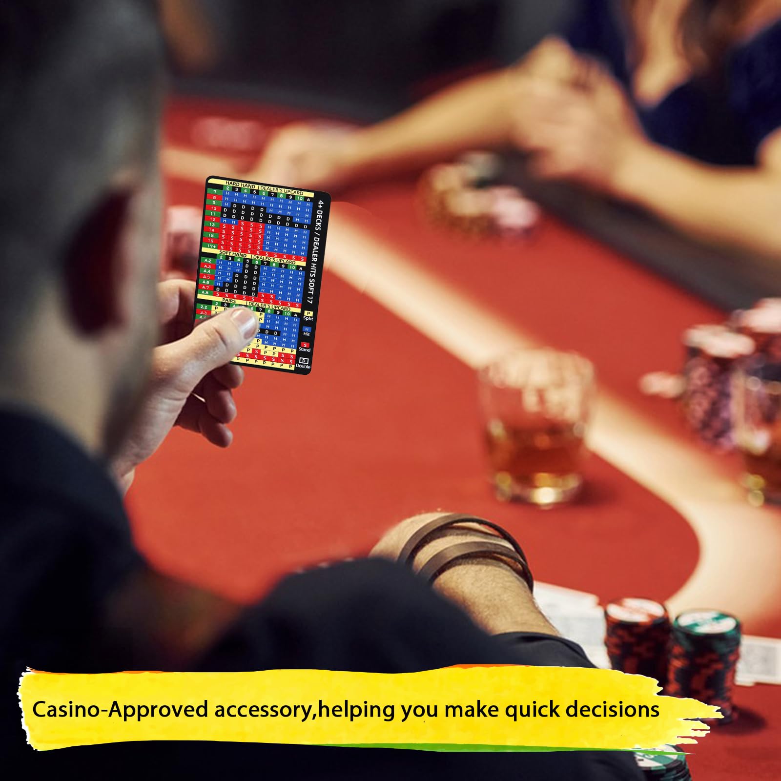 Gimao casino approved accessory card for quick decisions at table.