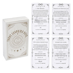 Gincevhy 78 clear text pattern tarot cards for easy beginner learning.