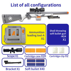 Gincho M24 fast-dart-loader speeds reloading for uninterrupted action.
