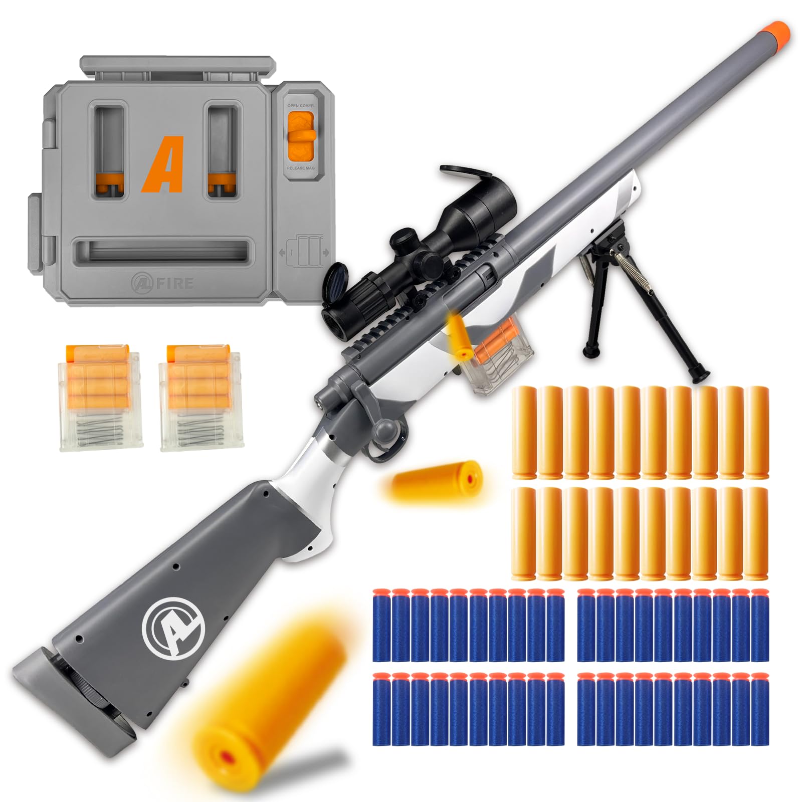 Gincho M24 Soft Bullet Blaster action emphasizes realistic bolt-action feel for strategic play.