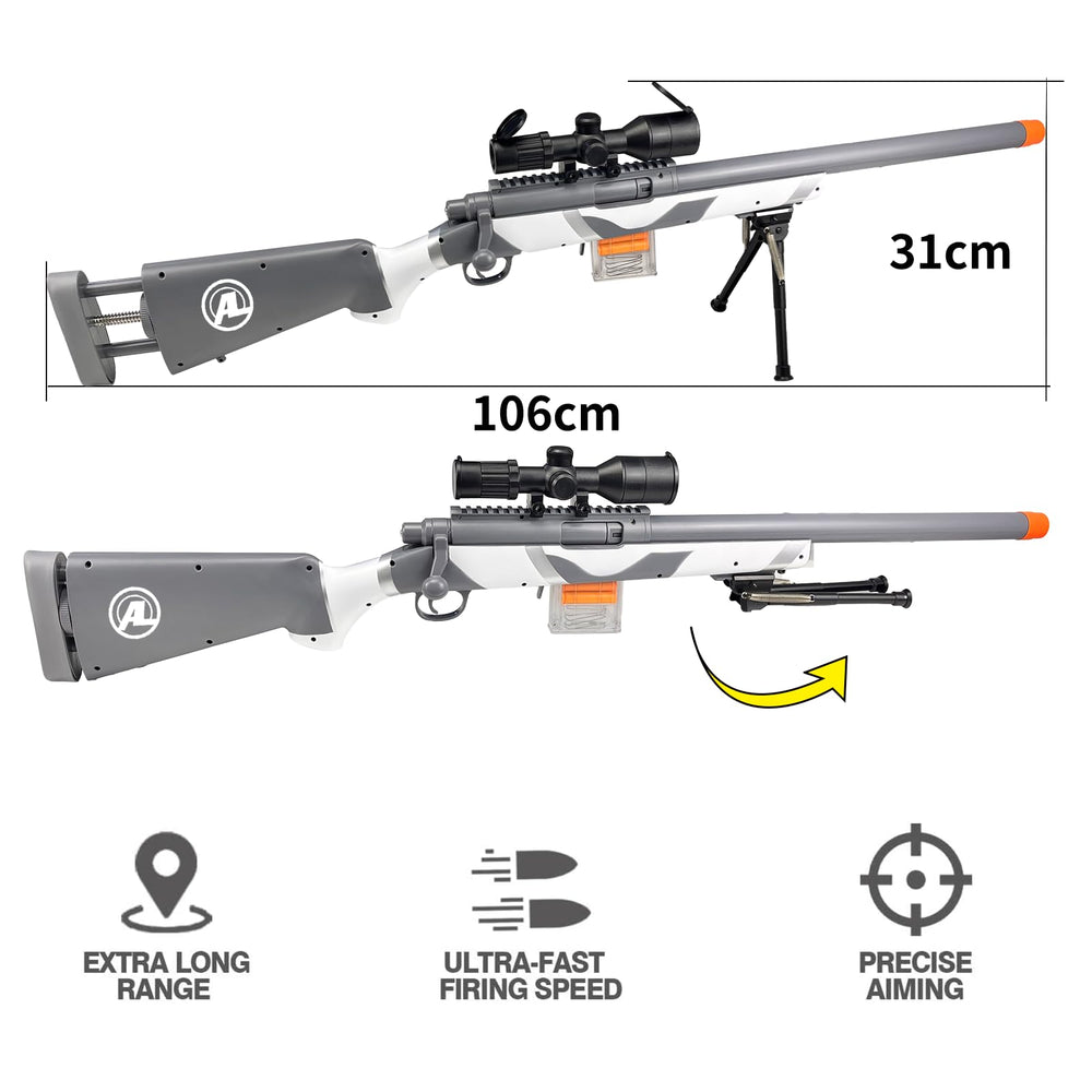 Gincho M24 two-magazines support rapid reloads for extended play.
