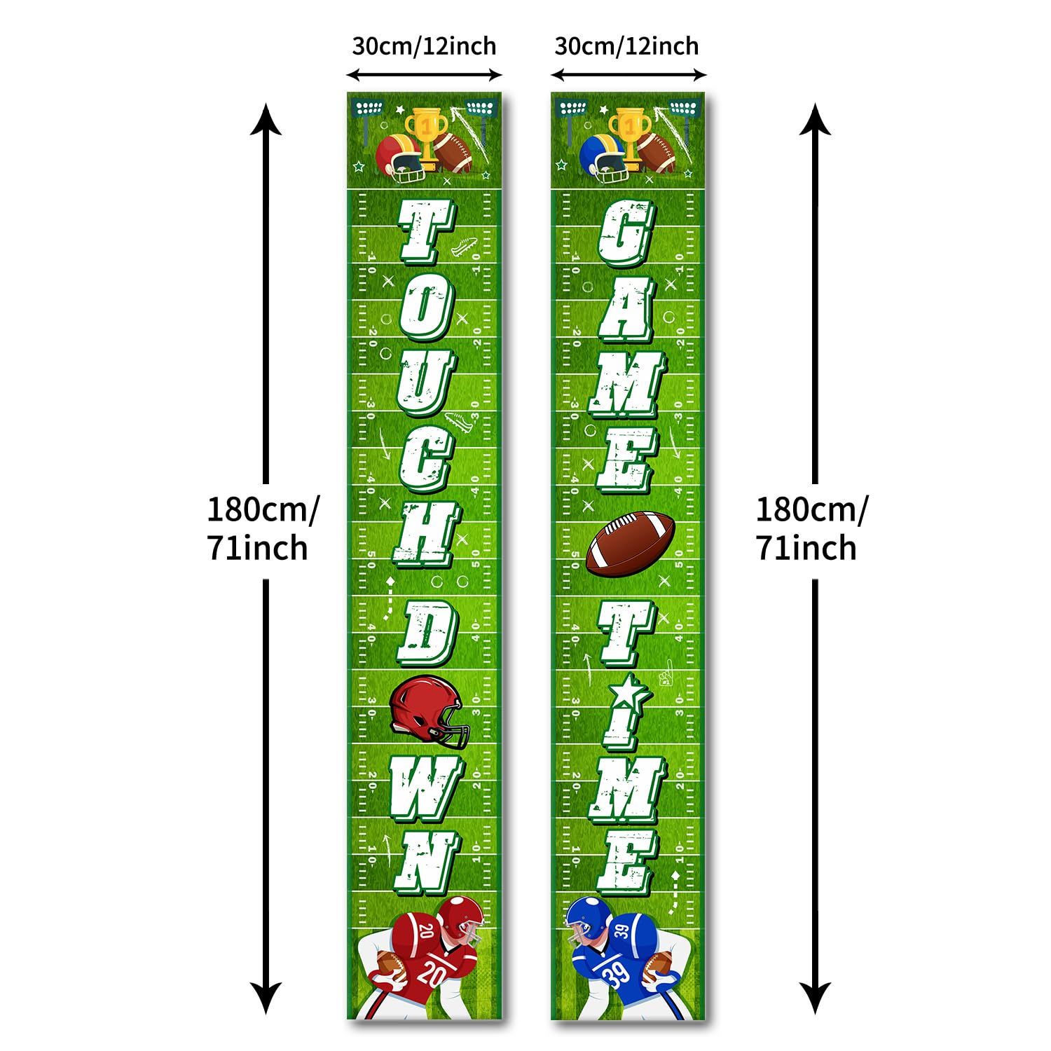 Banner with ropes and rods showing easy outdoor setup