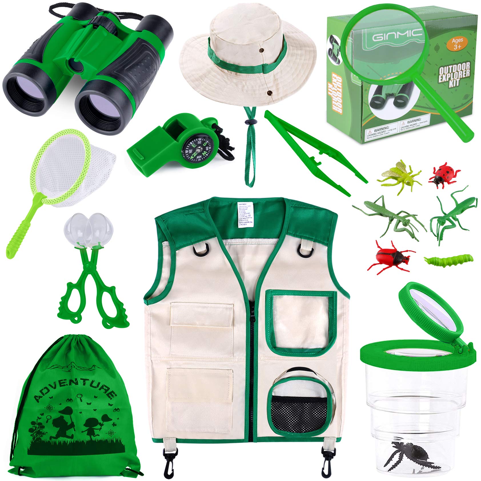 GINMIC Kids Explorer Kit binoculars for close nature viewing by curious children