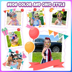 GINMIC UV400 polarized kids shades in neon colors for sunny outdoor days.