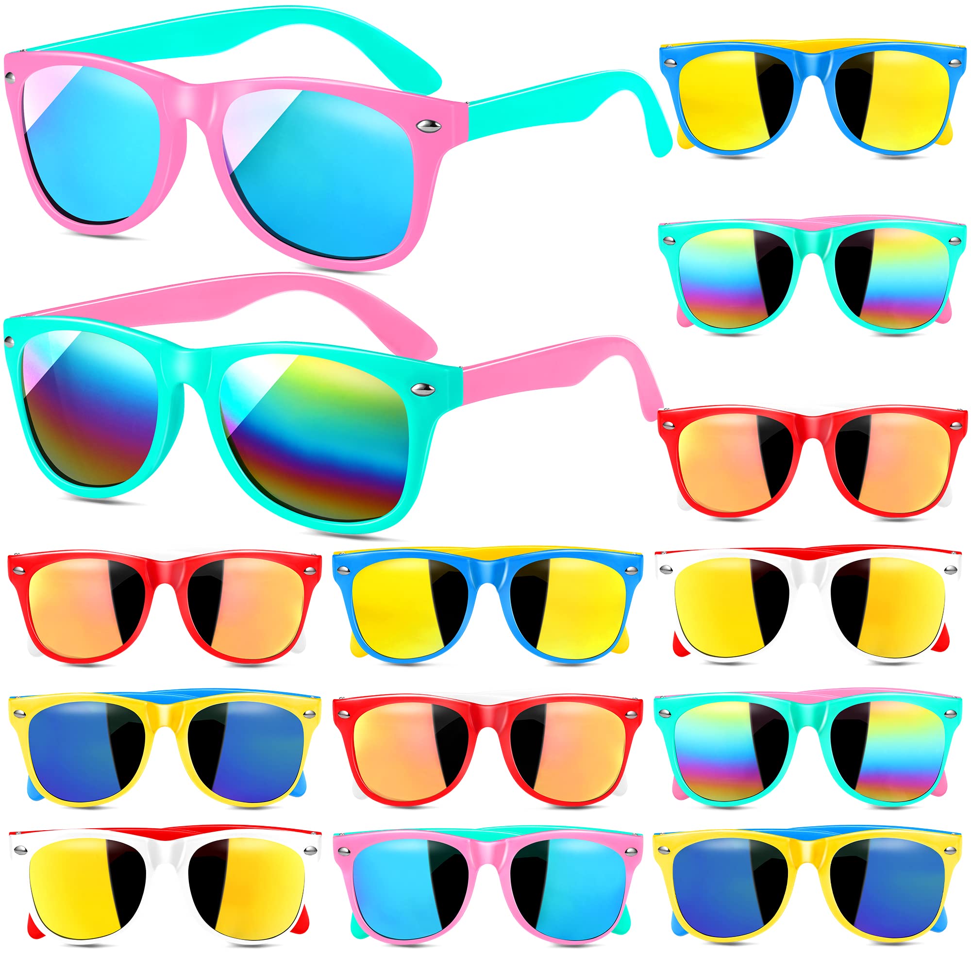 GINMIC kids sunglasses neon hornrim colors, ideal as party favors.