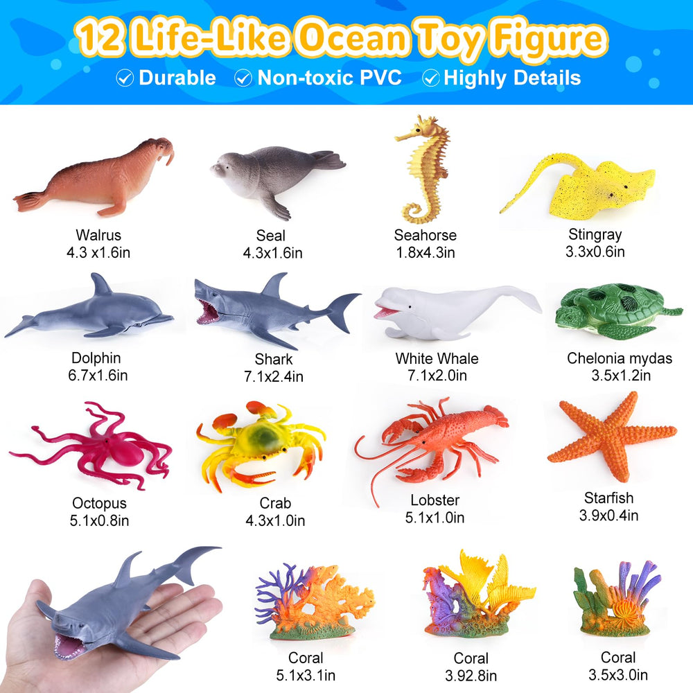 GINMIC Ocean Animals Playset Dolphin toy designed for gentle handling and interactive learning