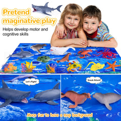 GINMIC Ocean Animals Playset Sea Turtle figure supports imaginative exploration and fine motor play