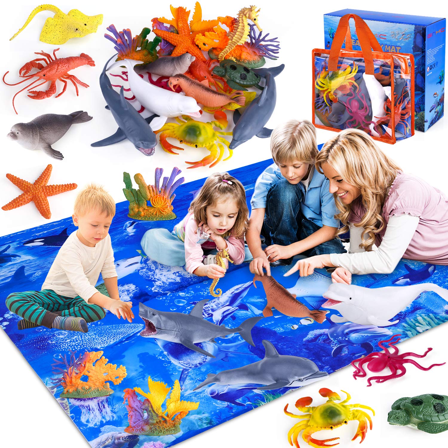 GINMIC Ocean Animals Playset Shark for imaginative play with realistic details