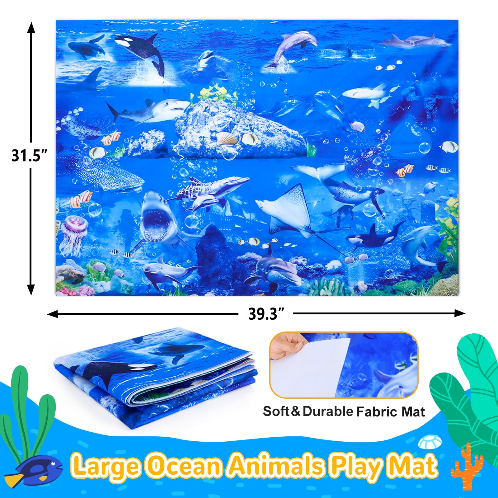GINMIC Ocean Animals Playset Starfish model provides tactile interest for sensory learning