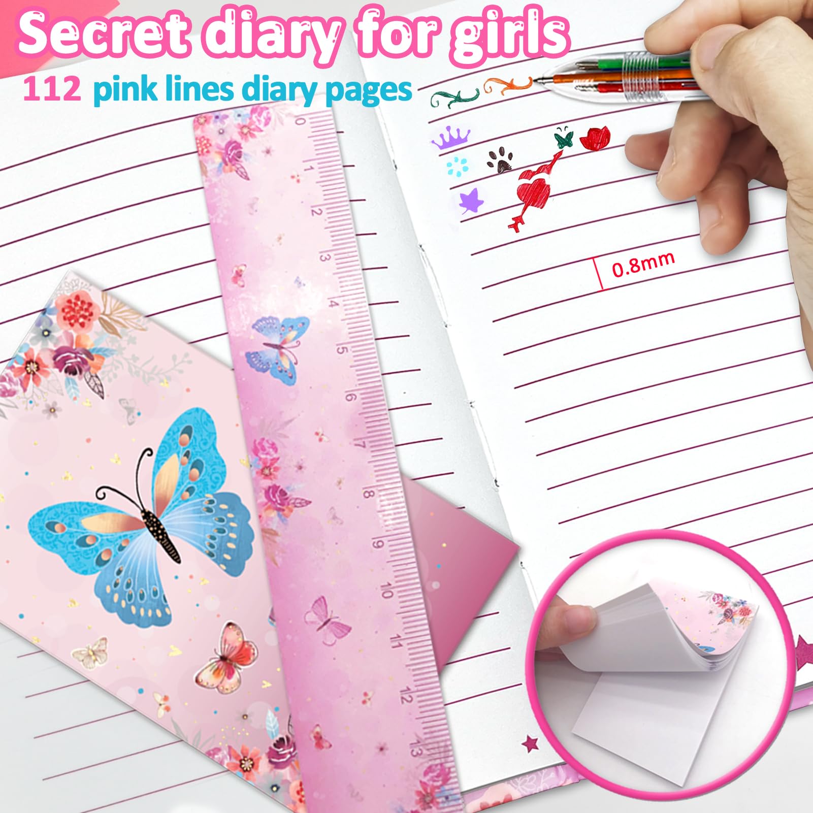 GINMLYDA six-color ballpoint pen set for smooth writing sessions.
