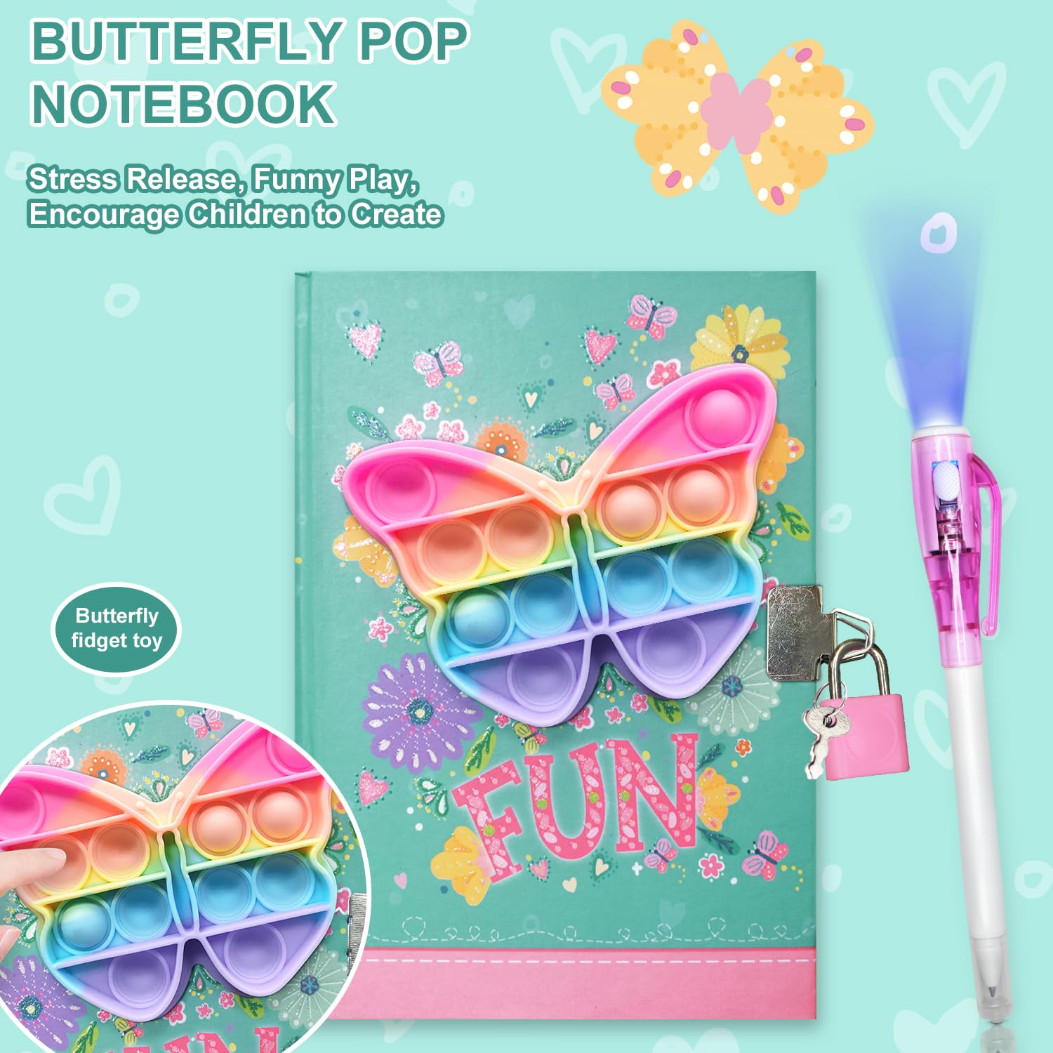 GINMLYDA Diary compact size 7.5x5.4 inches for easy carry