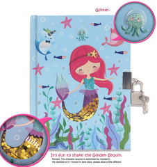 GINMLYDA diary with sequin window shimmering front page adds tactile delight