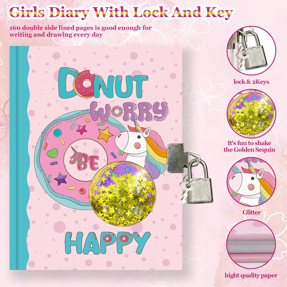 GINMLYDA diary with 160 lined pages for writing and drawing