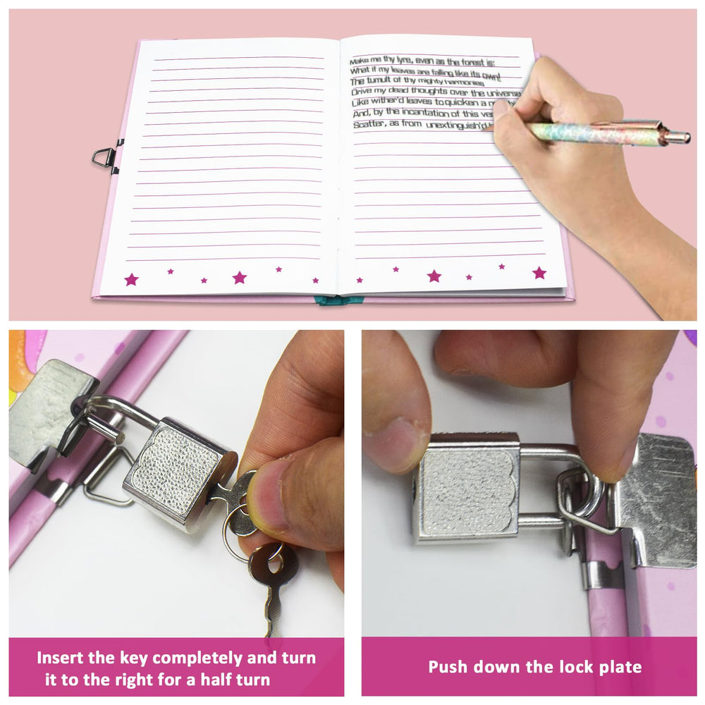 GINMLYDA Girls Diary with two keys ensuring quick access and privacy