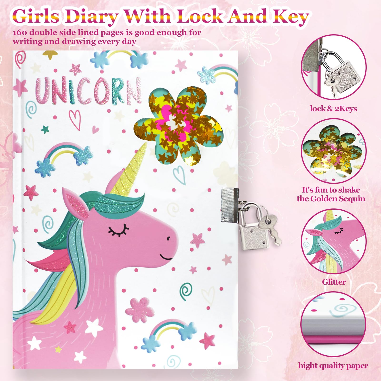 GINMLYDA diary opened flat design supports comfortable daily journaling.