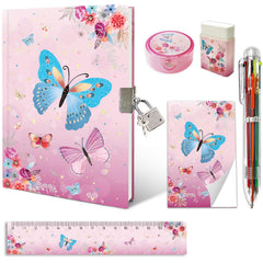 GINMLYDA girls diary with lock cover for private journaling on the go.