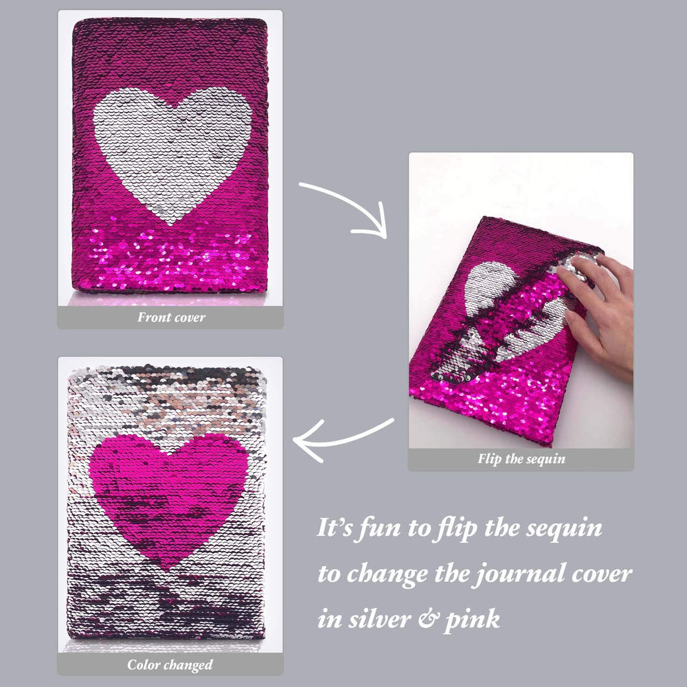 GINMLYDA heart sequin option adds playful flair to journaling