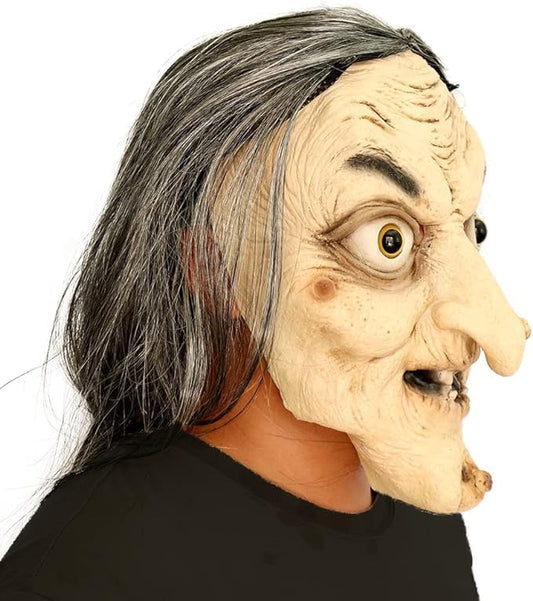 Ginoba latex mask for Halloween costumes, easy to slip on and wear.