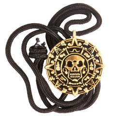 Giraffe Manufacturing antique gold finish pendant adds bold pirate flair to costumes