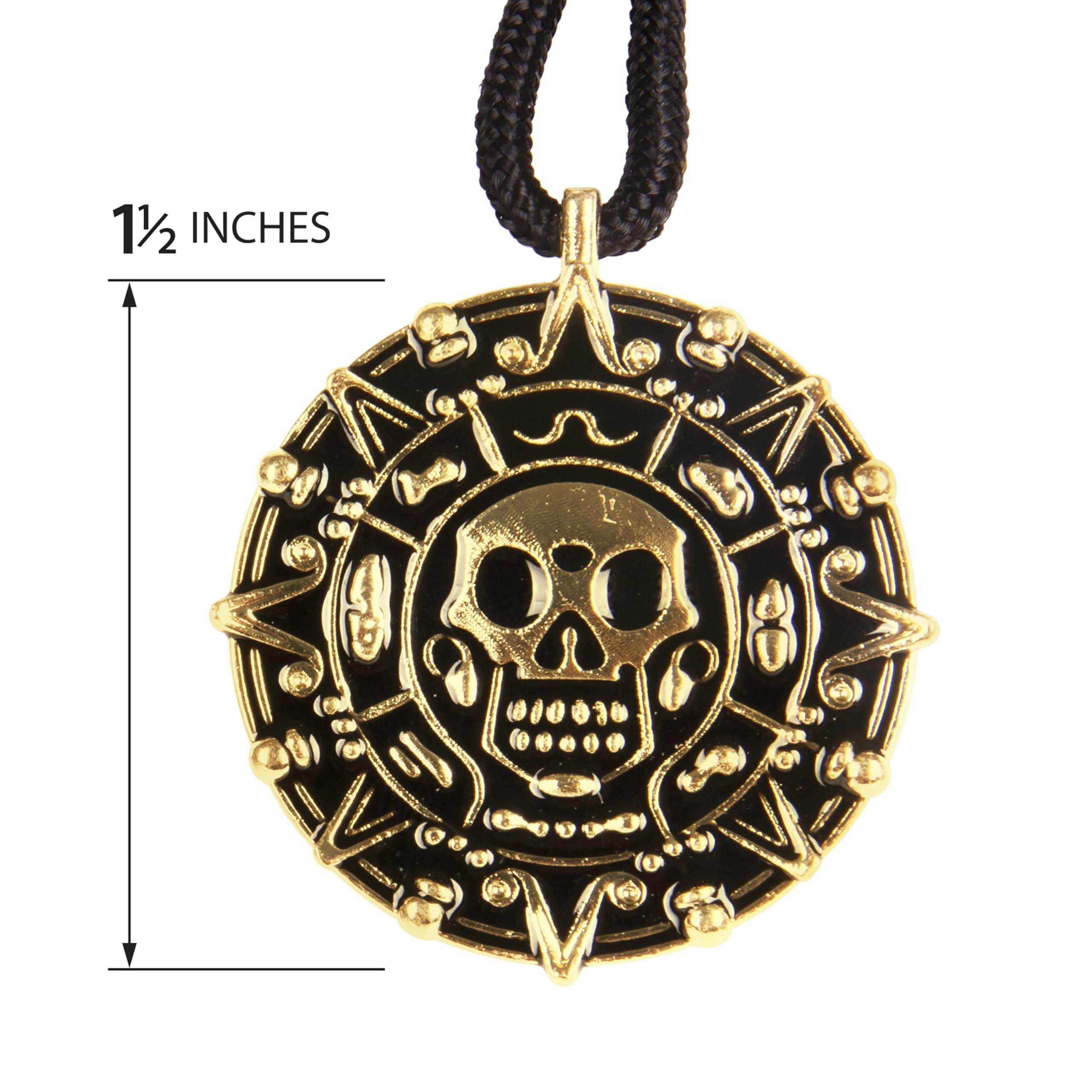 Giraffe Manufacturing black cord pirate necklace offers comfortable wear for all-day cosplay