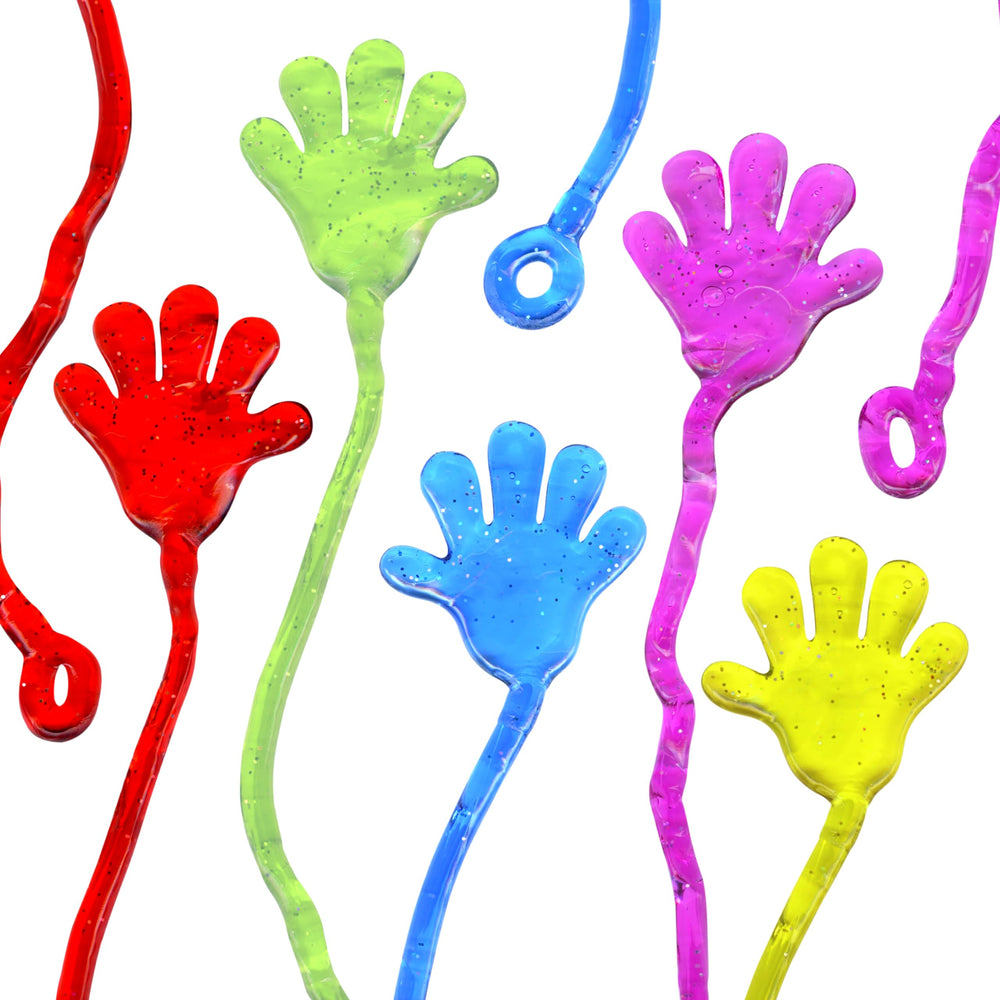 Giraffe Manufacturing sticky hands green for bulk party favors and classroom activities.