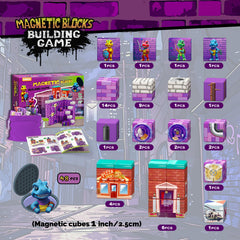Girigi magnetic blocks with four dinosaur heroes for storytelling adventures.
