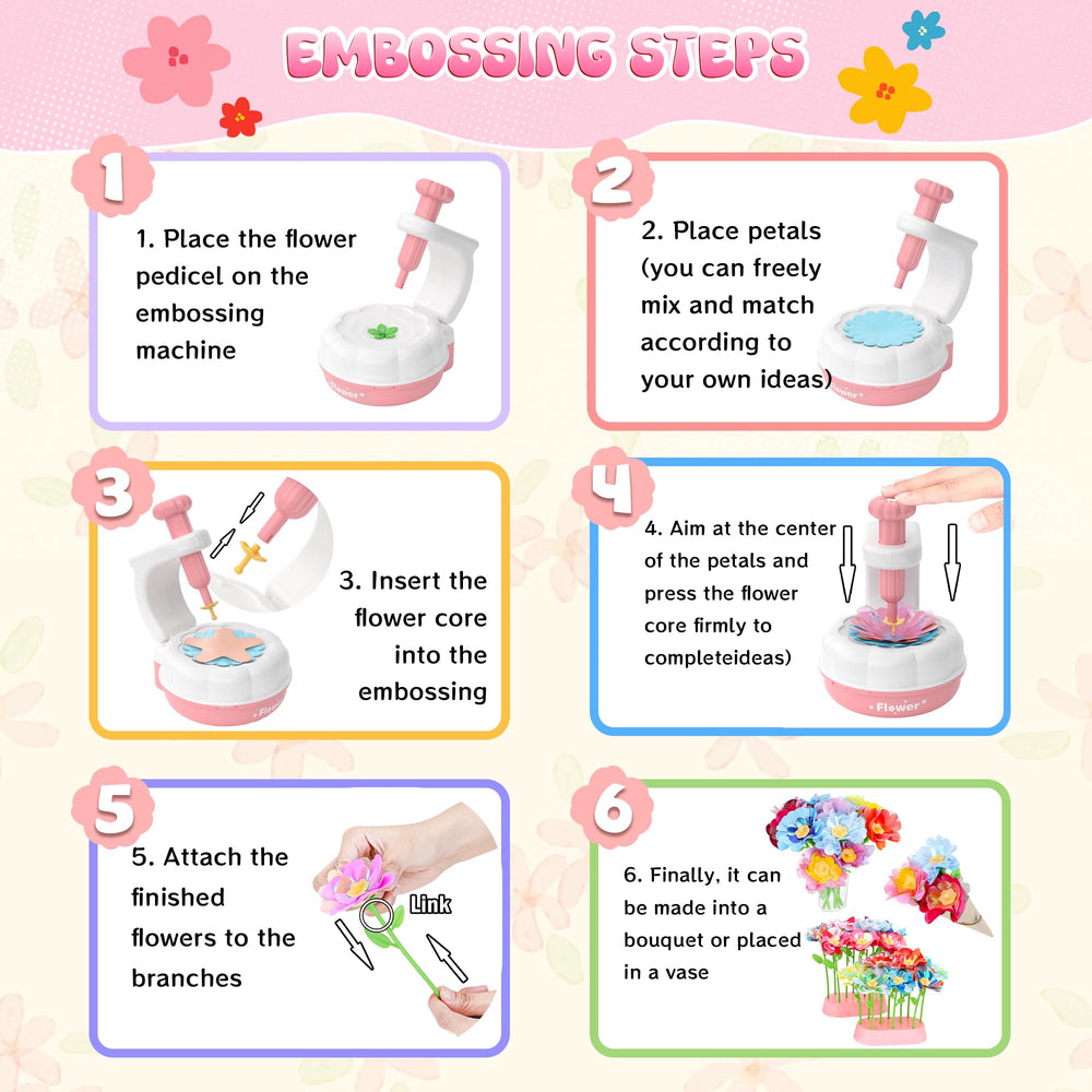 GirlsHome bouquet base and paper enable small, decorative bouquets
