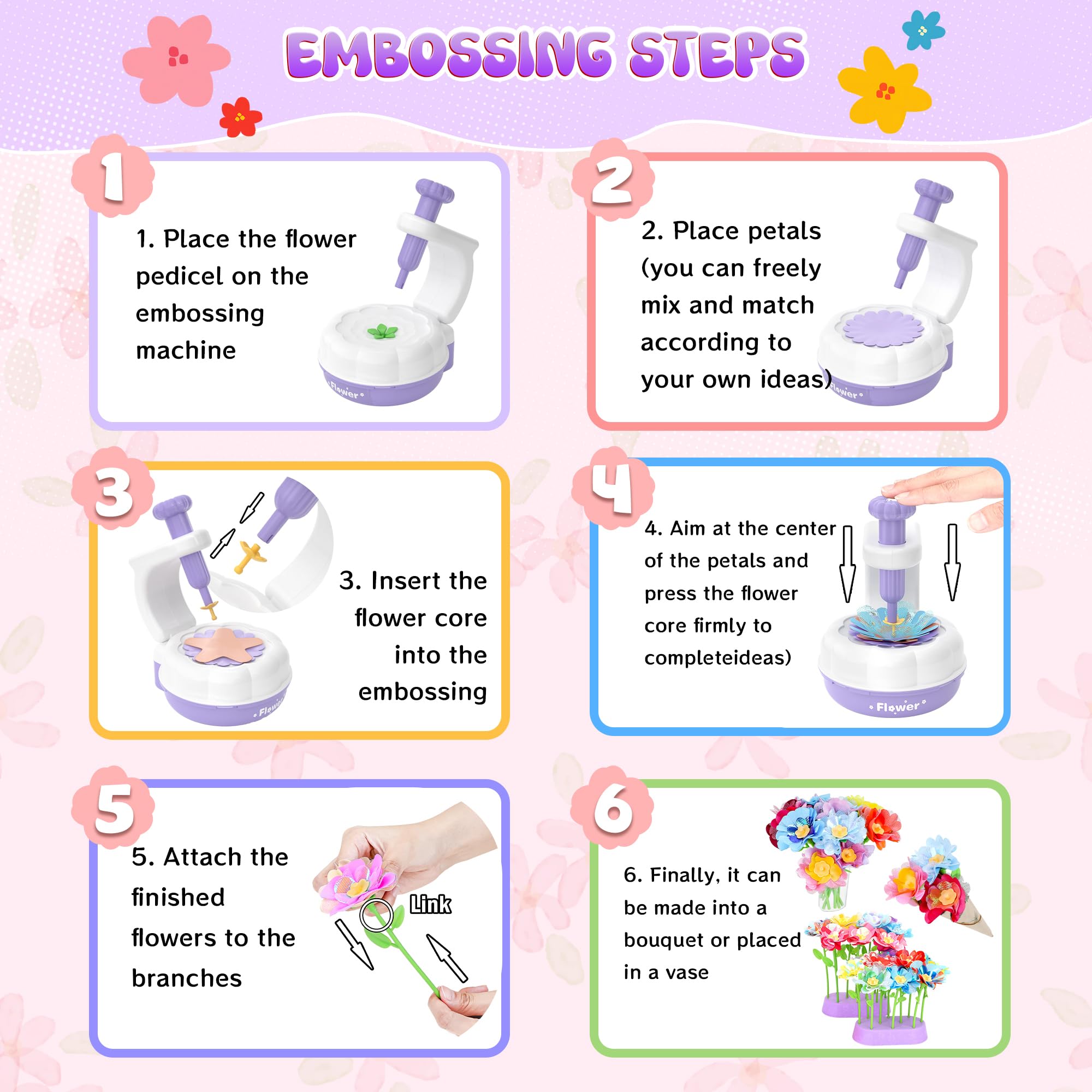 GirlsHome flower design and splicing tools for creative crafts