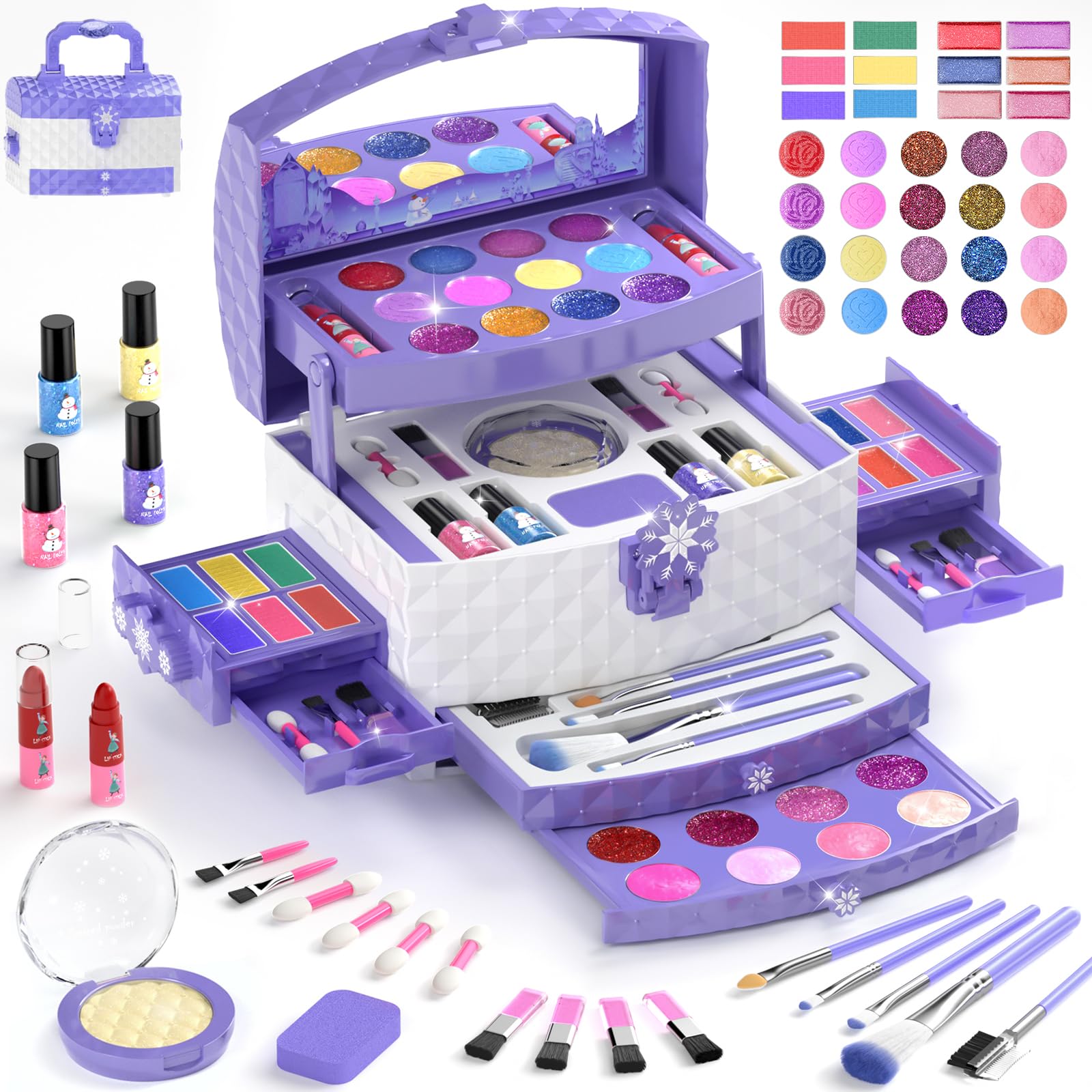 GirlsHome Kids Makeup Set eyeshadows and gloss for creative play