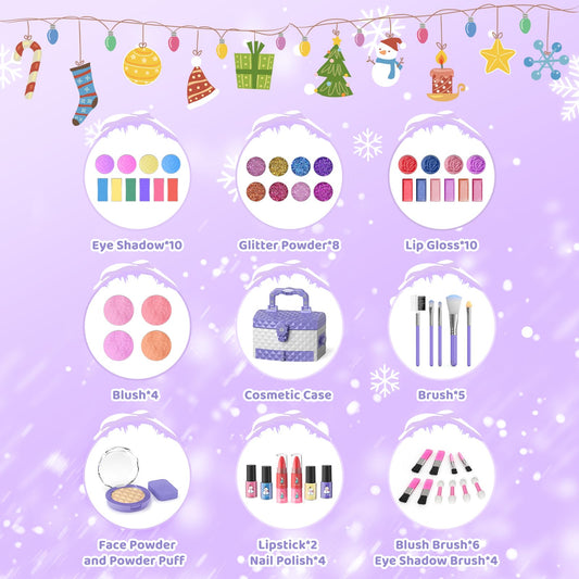 GirlsHome Kids Makeup Set nail polish for colorful pretend manicures