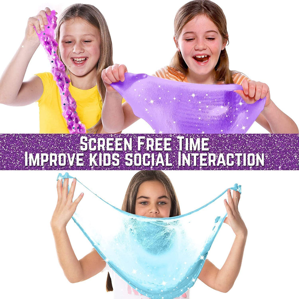 Airtight containers keep slime fresh for future play sessions.