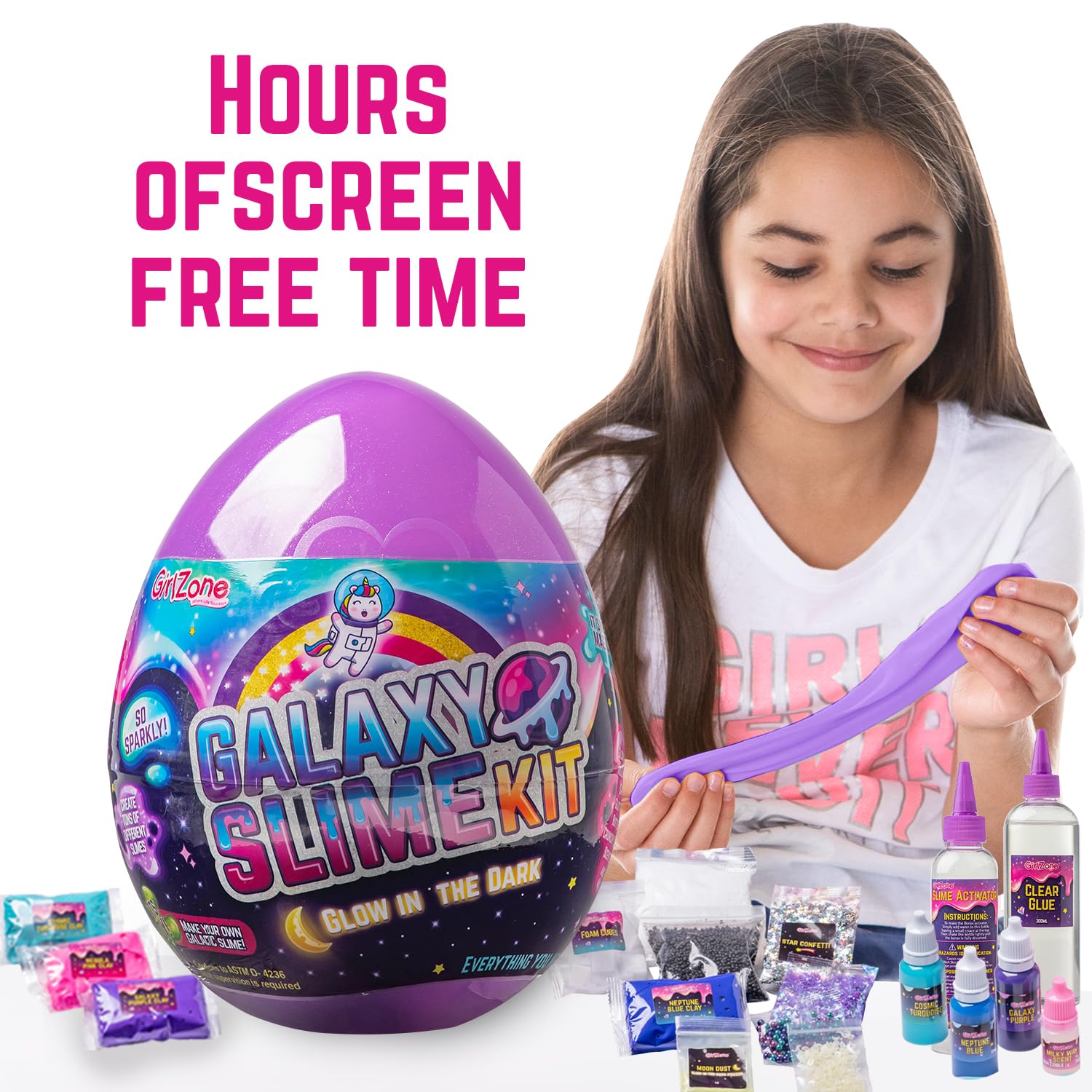 Glow-in-the-dark slime in action provides nighttime room ambience.