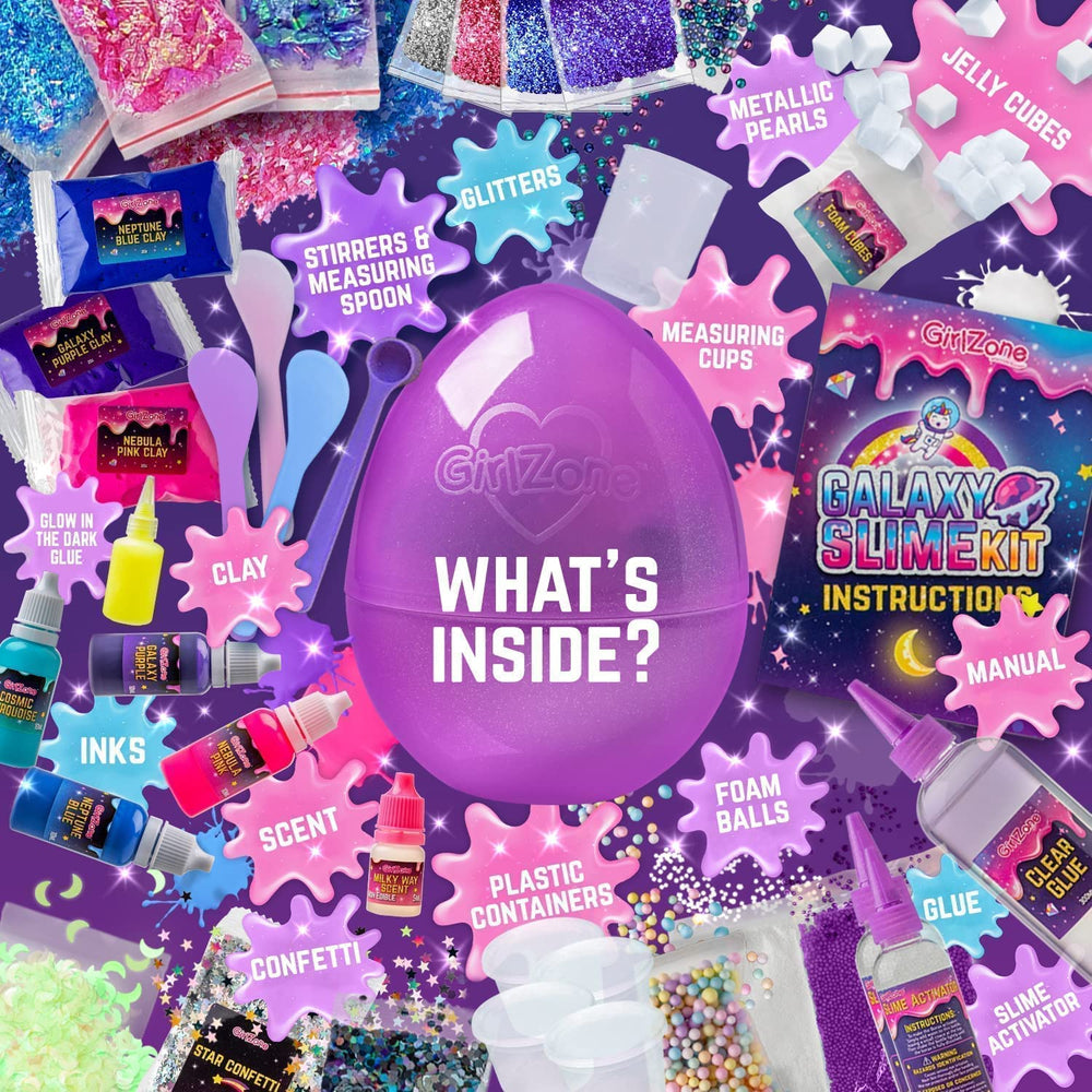 Glitter and marshmallow add-ins expand endless DIY slime ideas.