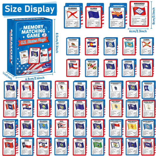 gisgfim 50-state flags cards set enhances memory and geography focus.