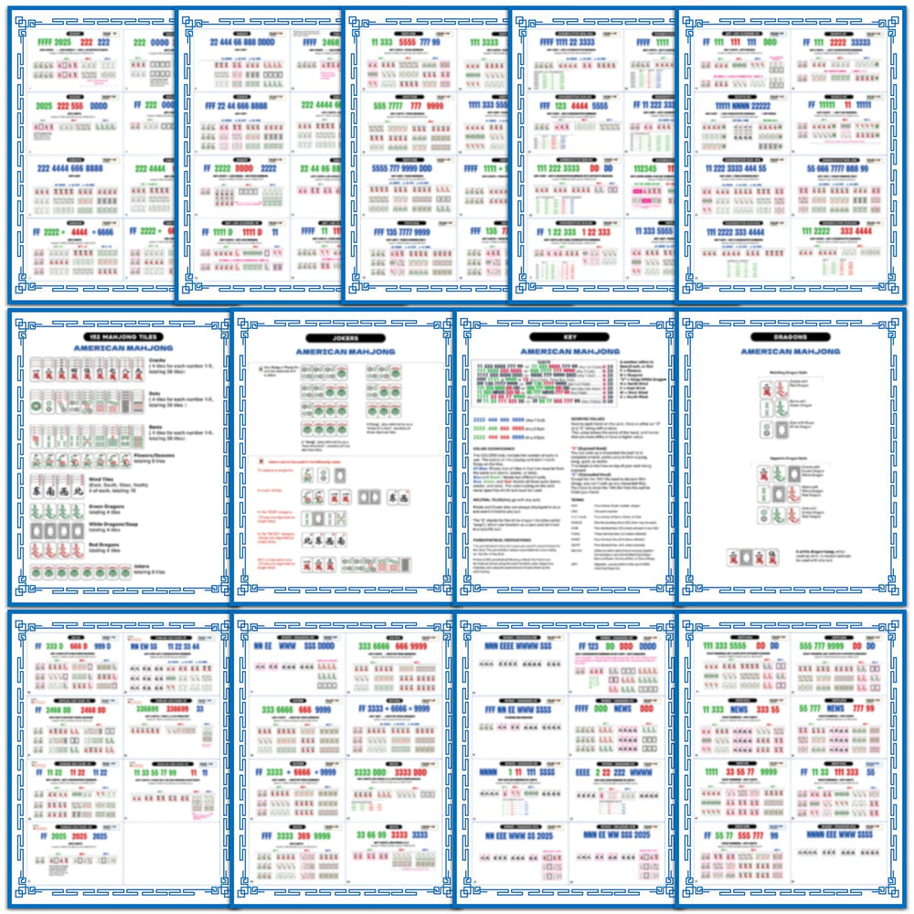 gisgfim 71-pcs mahjong flash cards visual guide 2025 for quick learning and quick reference