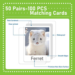 gisgfim baby animal memory cards show a horse to support recall and fine motor practice.