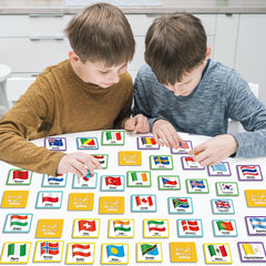 gisgfim Colorful flags design, eye-catching aid for world flag learning.
