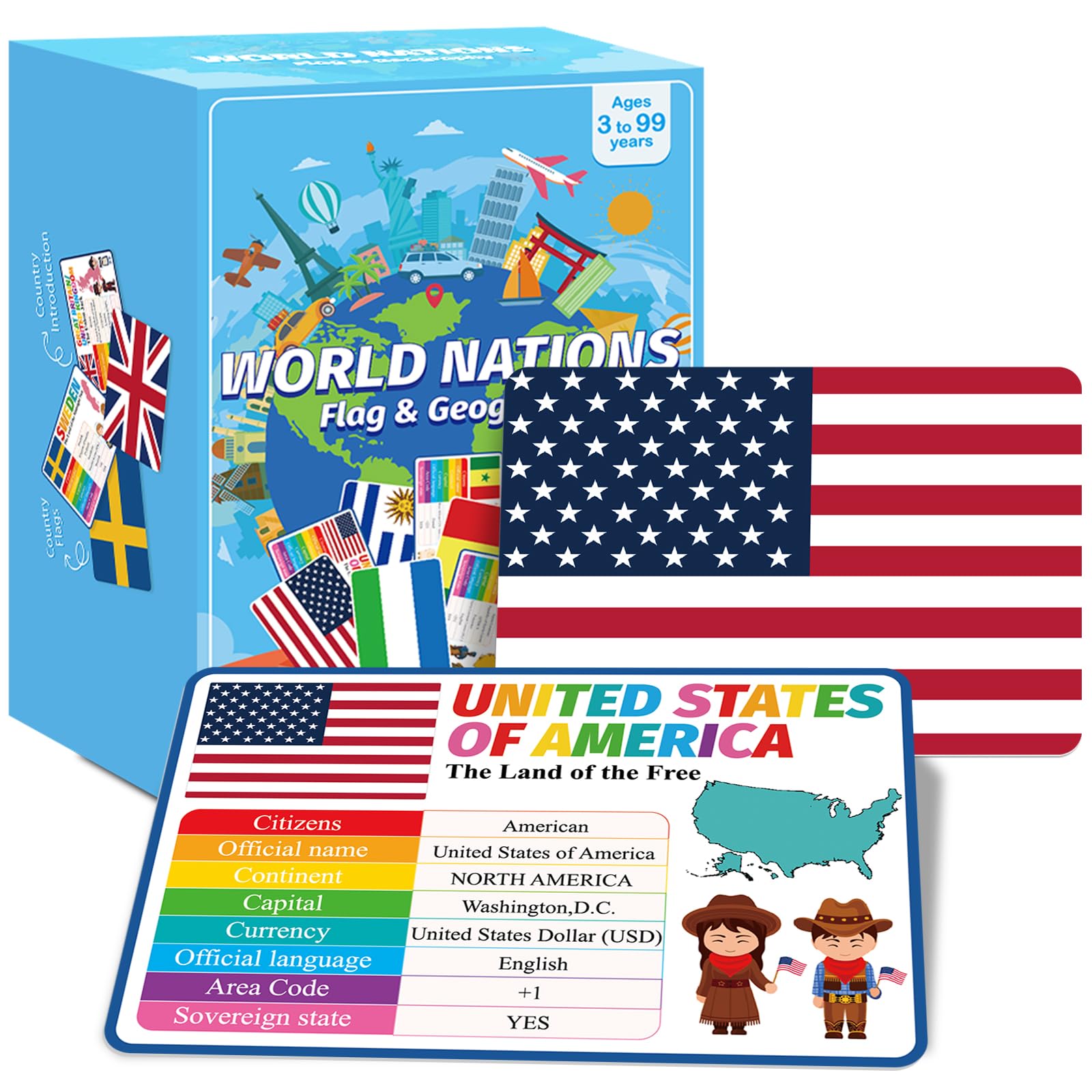 gisgfim Countries of the World flashcards front with flags for quick geography learning.