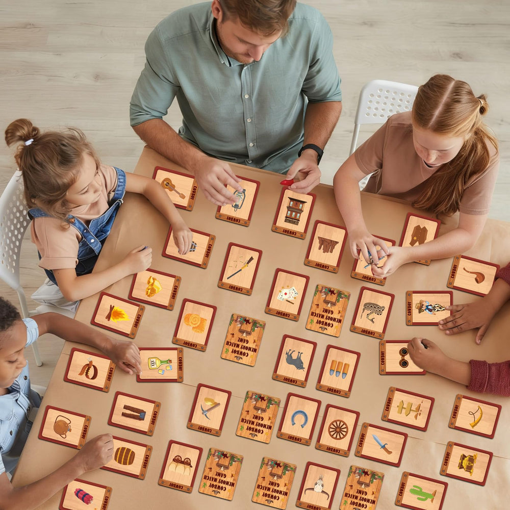 gisgfim cowboy memory cards bandana design aids pattern recognition during group play
