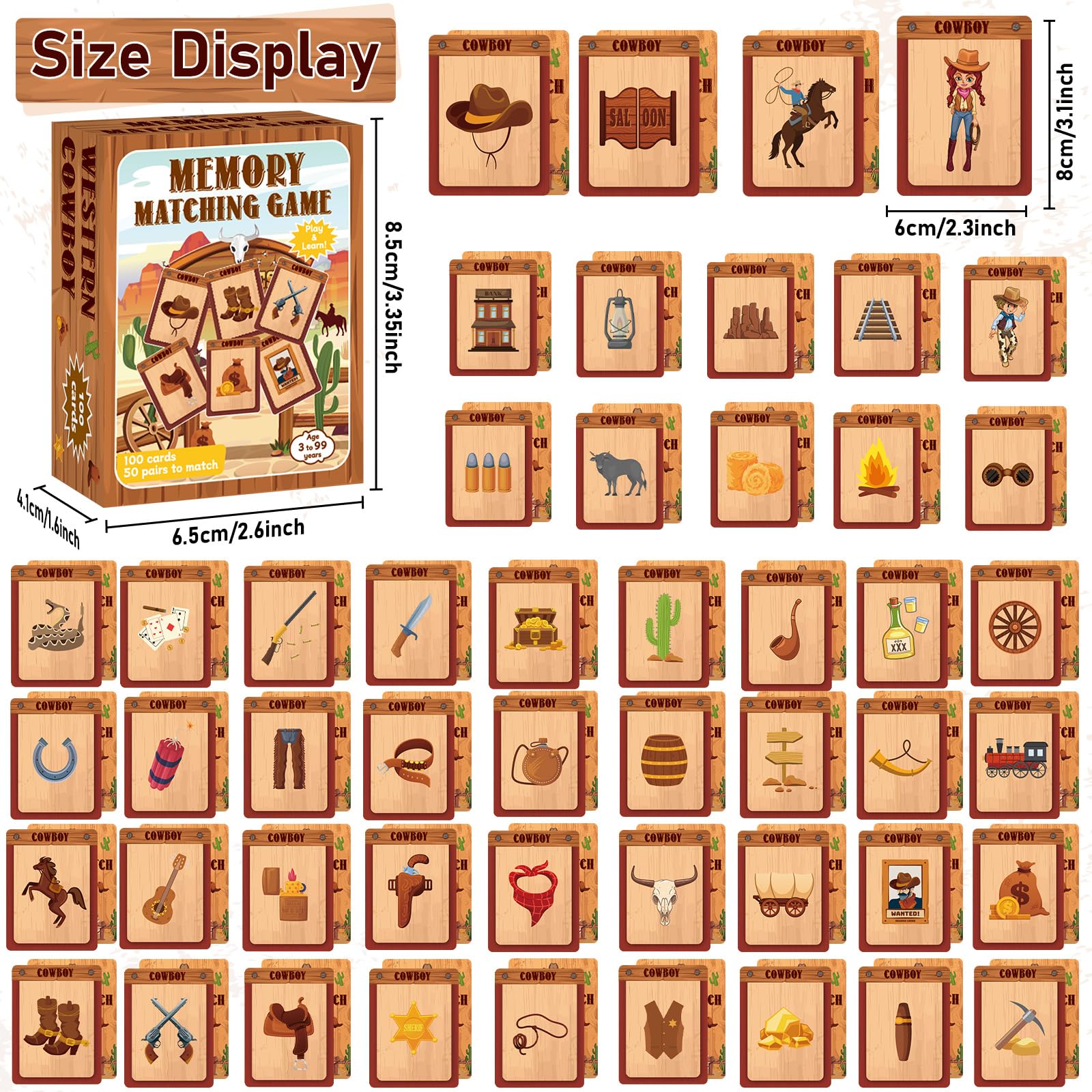 gisgfim cowboy memory cards boots image supports quick matching and cooperative play