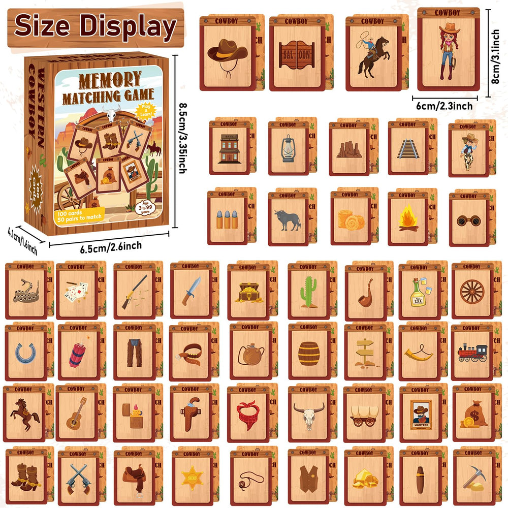 gisgfim cowboy memory cards boots image supports quick matching and cooperative play