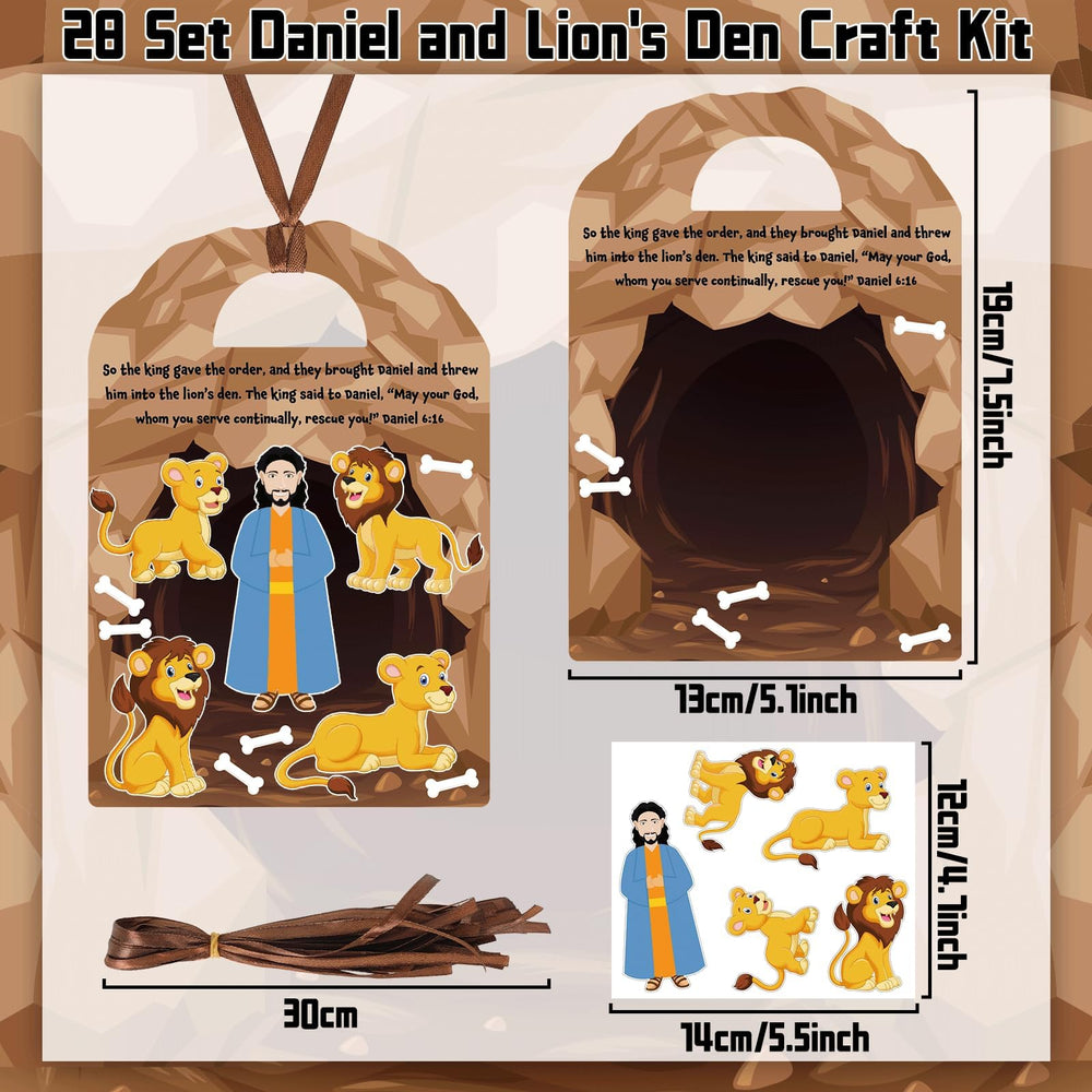 gisgfim Daniel figure and lion figures for storytelling crafts