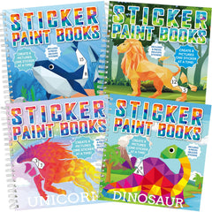 Gisgfim dinosaur sticker paint book page ideal for imaginative play and fine-motor practice.