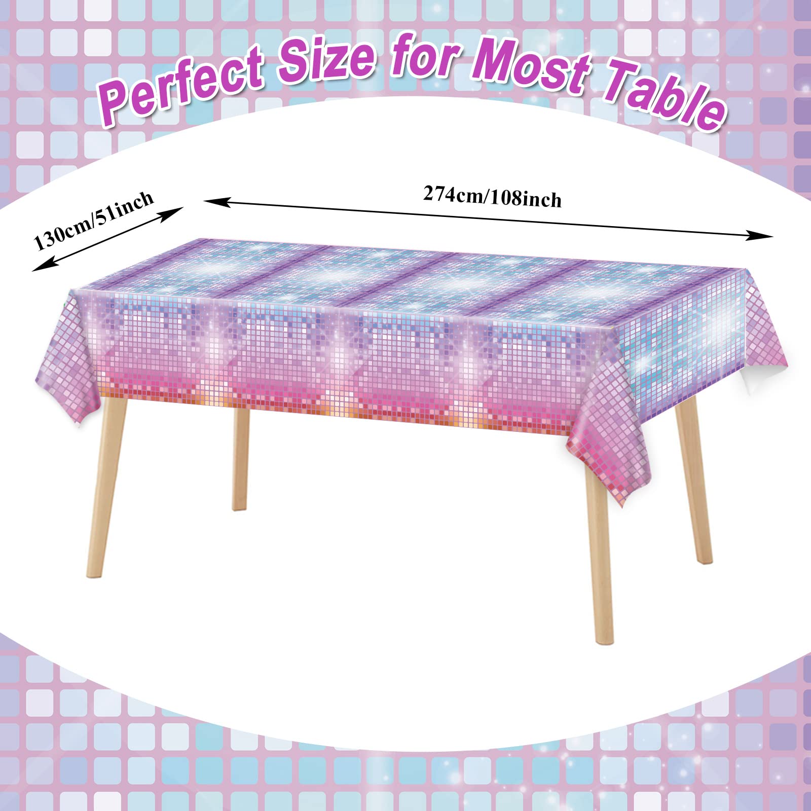 gisgfim Las Vegas design tablecloth, waterproof surface to protect tables during parties.
