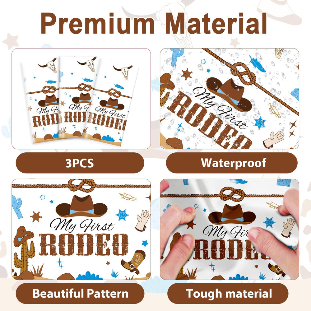 gisgfim Disposable rodeo tablecloth enables quick cleanup after celebration.