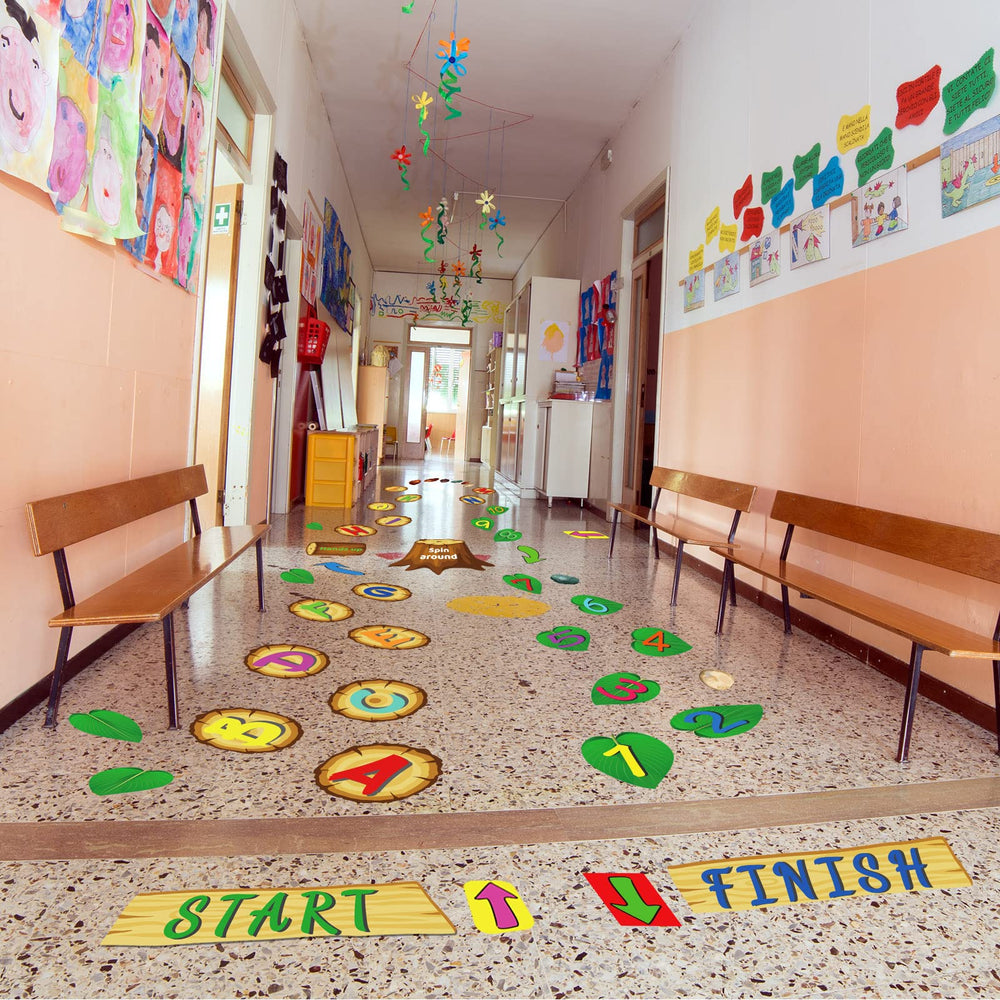 gisgfim jungle hopscotch decals suit classrooms, nurseries, and playrooms for engaging learning